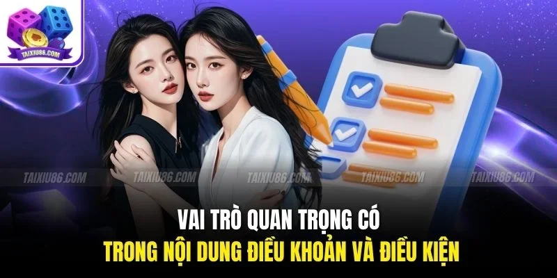 Vai trò quan trọng có trong nội dung điều khoản và điều kiện